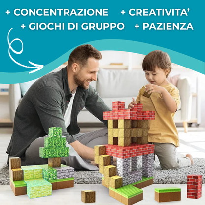 "Villaggio cubico" Blocchi Magnetici per l'Apprendimento.