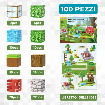 "Villaggio cubico" Blocchi Magnetici per l'Apprendimento.